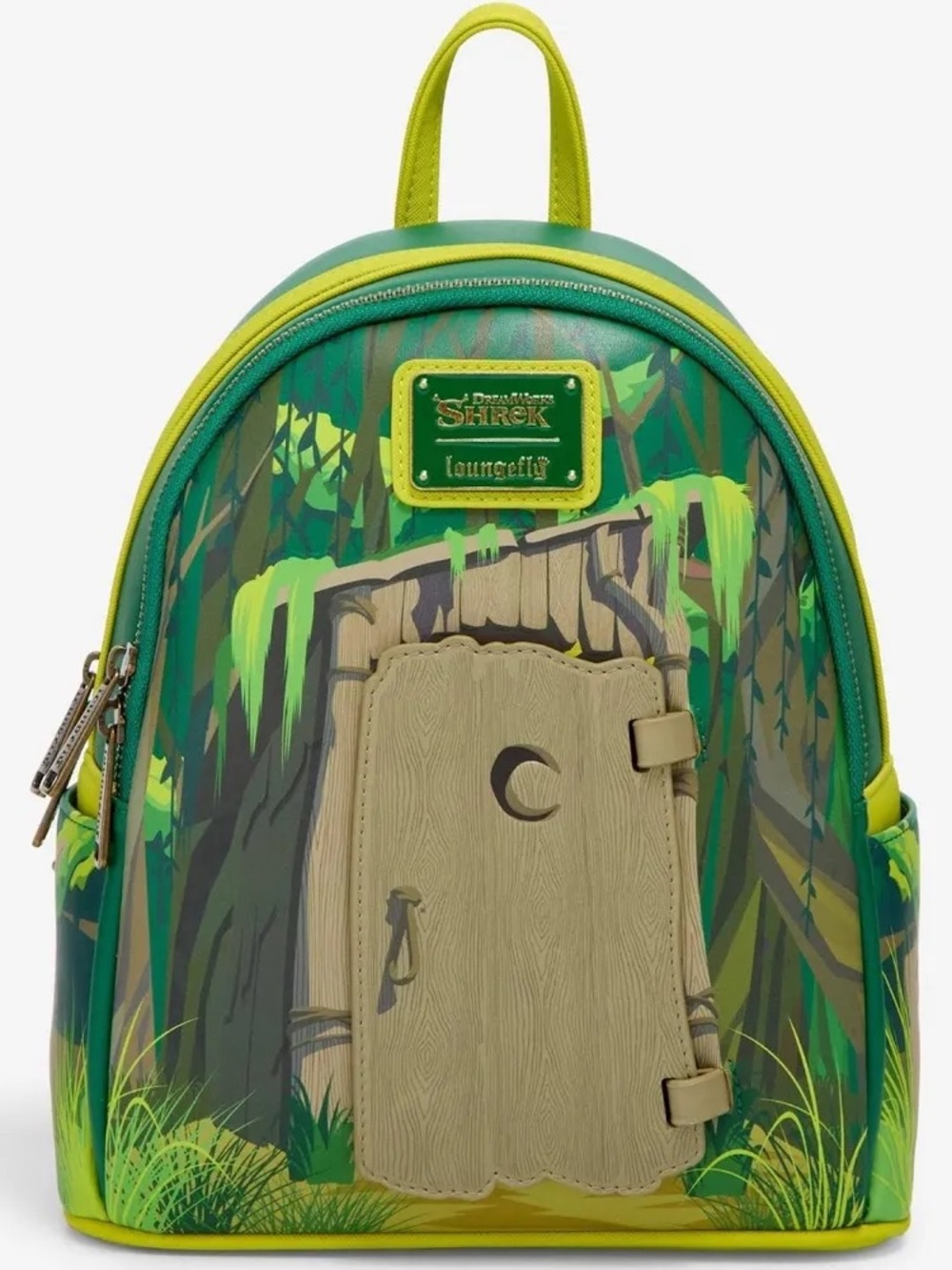 Loungefly Green & Yellow Shrek Forest Mini Backpack